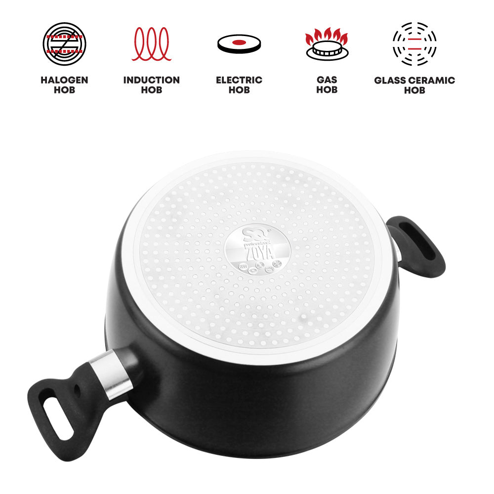 SQ Professional Zoya Forged Stockpot Set of 4 Black 11709 (Big Parcel Rate)