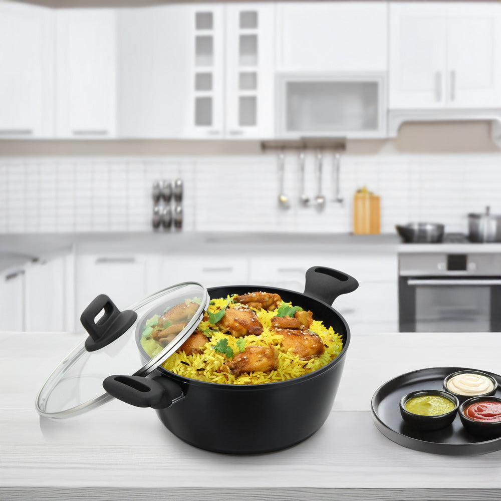 SQ Professional Zoya Forged Stockpot Set of 4 Black 11709 (Big Parcel Rate)
