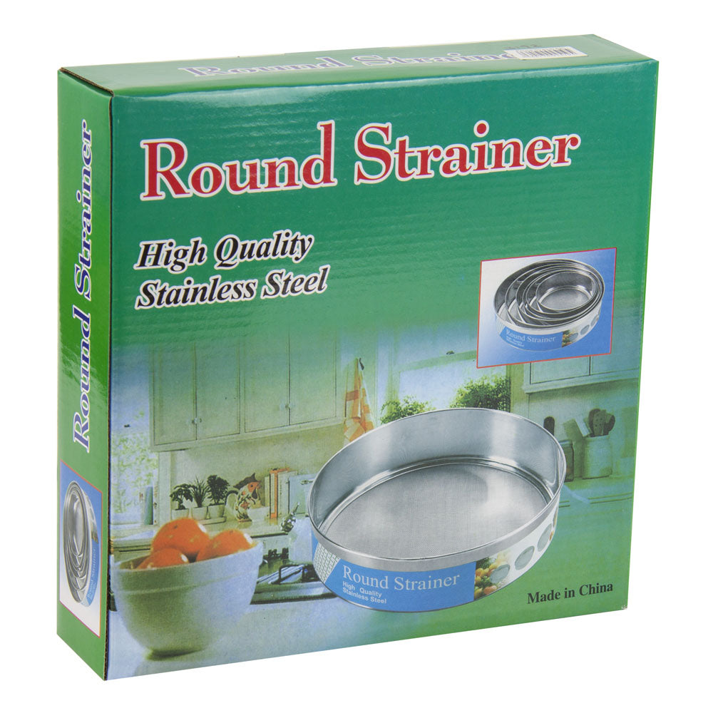 Stainless Steel Round Flour Sieve Strainer Set of 6 3192 (Parcel Rate)