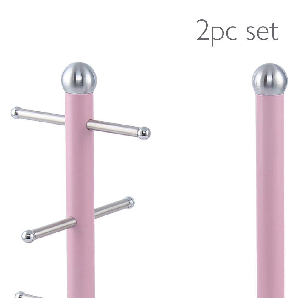 Dainty Kitchen Roll Holder & Mug Tree Apple Blossom Pink 2705 / 6737 A (Parcel Rate)