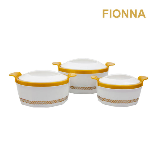 SQ Professional Fionna Hot Pot Set of 3 1.0 - 1.5 - 2.5L White 9353 (Big Parcel Rate)