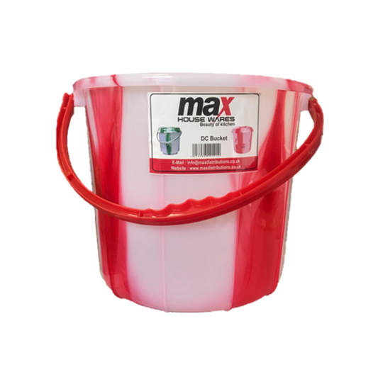 15 Litre Tie Dye Design Plastic Bucket with Lid Assorted Colours MX4053 / 786983 (Big Parcel Rate)