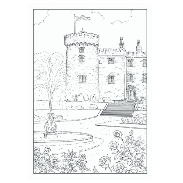 World of Art Adult Colouring Book Country Scenes, Castles & Cottages Assorted Designs P2581 (Large Letter Rate)