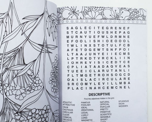 A4 Colouring Word Search Book Assorted Designs P2824 (Parcel Rate)