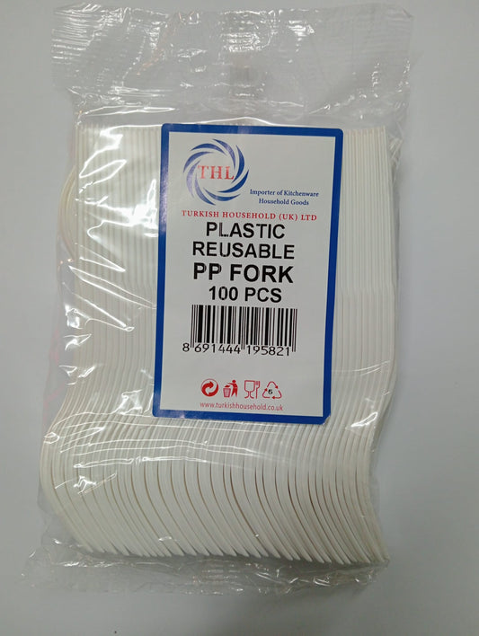 Disposable Plastic Forks Pack of 100 THL9582 (Parcel Rate)