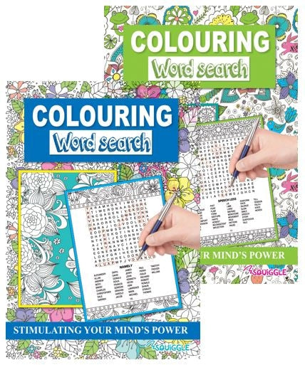 A4 Colouring Word Search Book Assorted Designs P2824 (Parcel Rate)