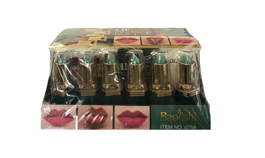 Copy of Baolishi Lipstick Assorted Colours Box of 24 0758 (Parcel Rate)