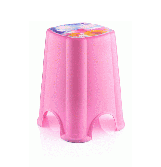 Hobby Assorted Bathroom Print Stool Plastic Childrens Sitting Stool 081405 (Parcel Rate)