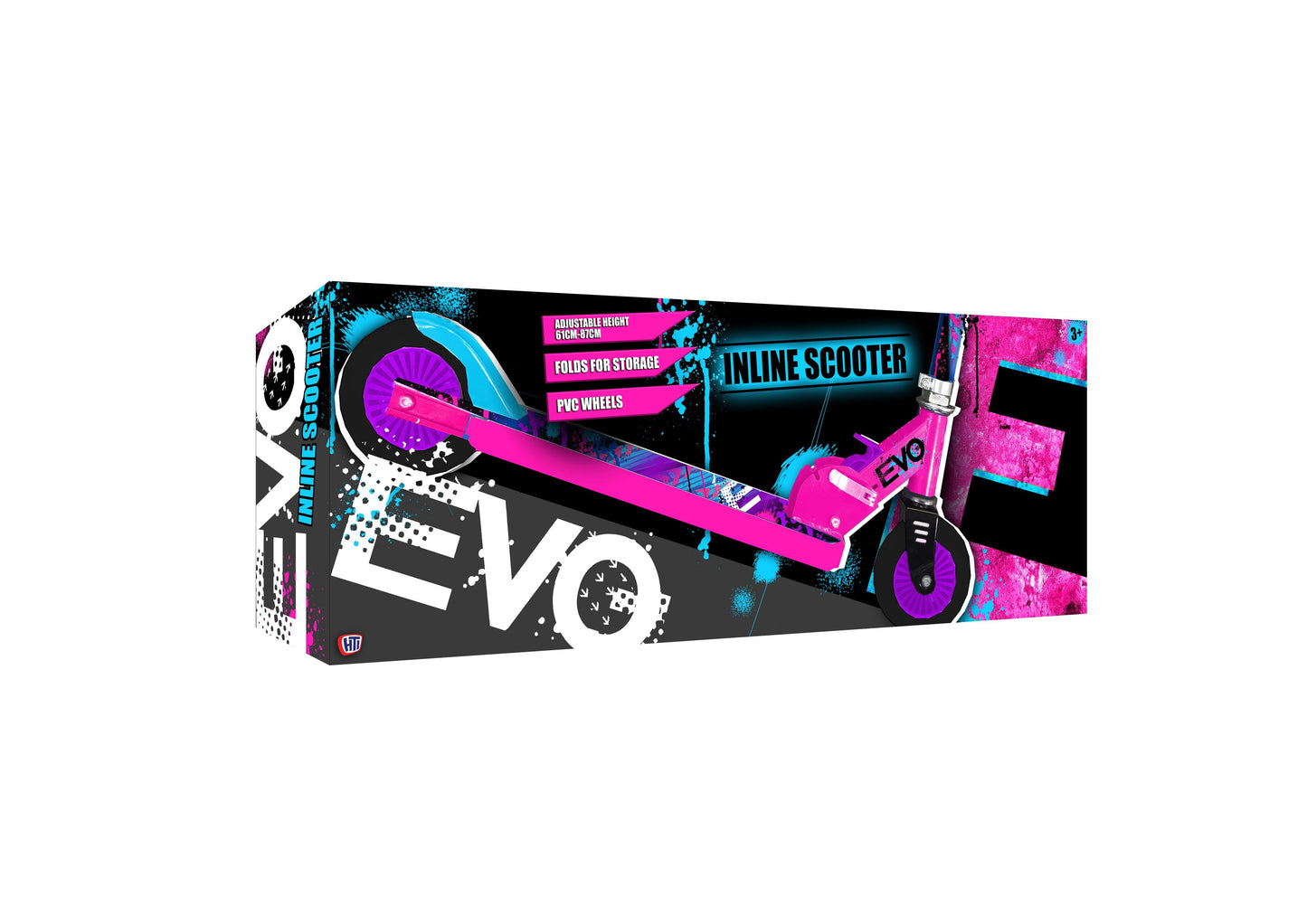 Girls EVO Inline Scooter Fun Outdoor Riding 1436843 (Parcel Rate)