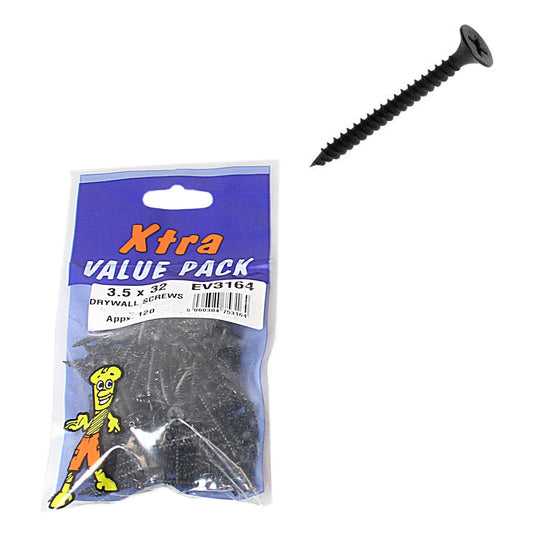 3.5 x 32 Dry Wall Screws Approx 120 Xtra Value Diy 3164 (Large Letter Rate)