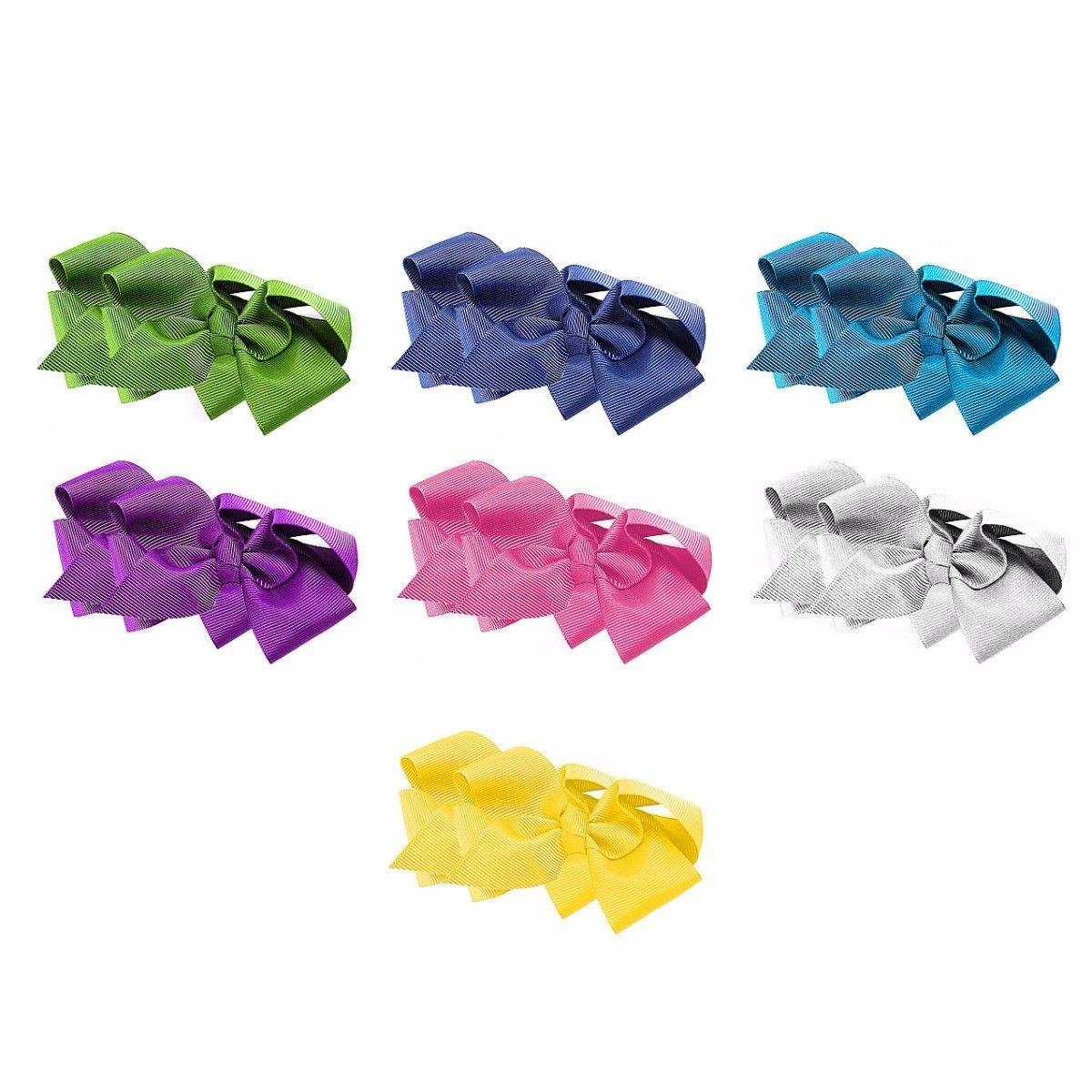 High Quality New Ribbon Hair Pin In Assorted Colours Pack Of 2 4456 (Large Letter Rate)