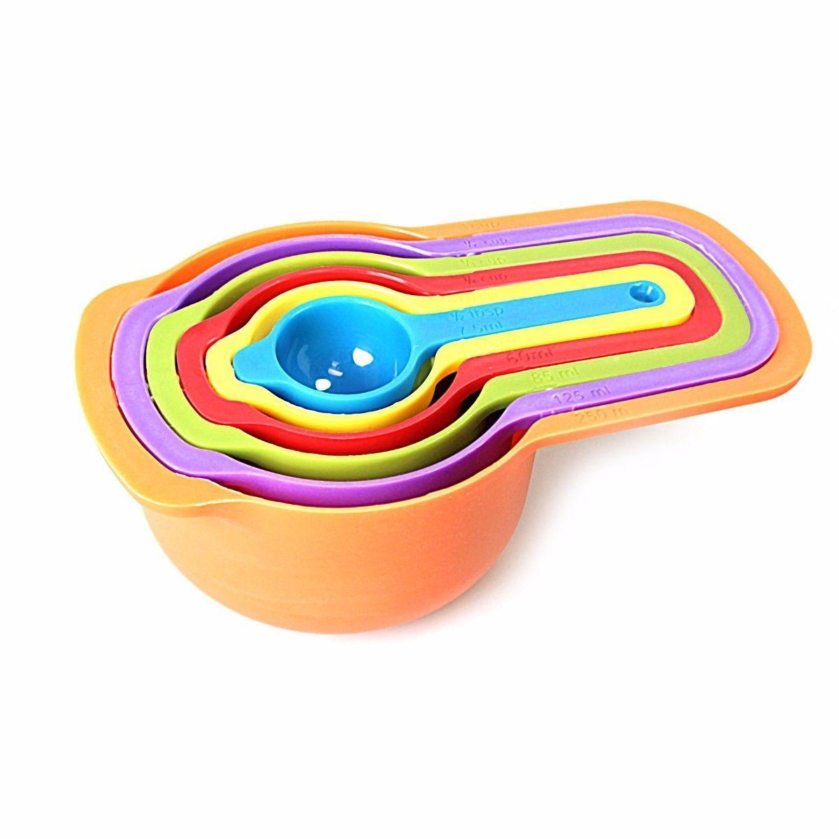 Assorted Colour Plastic Measuring Cups For Multi Purpose Use 3614 (Parcel Rate)
