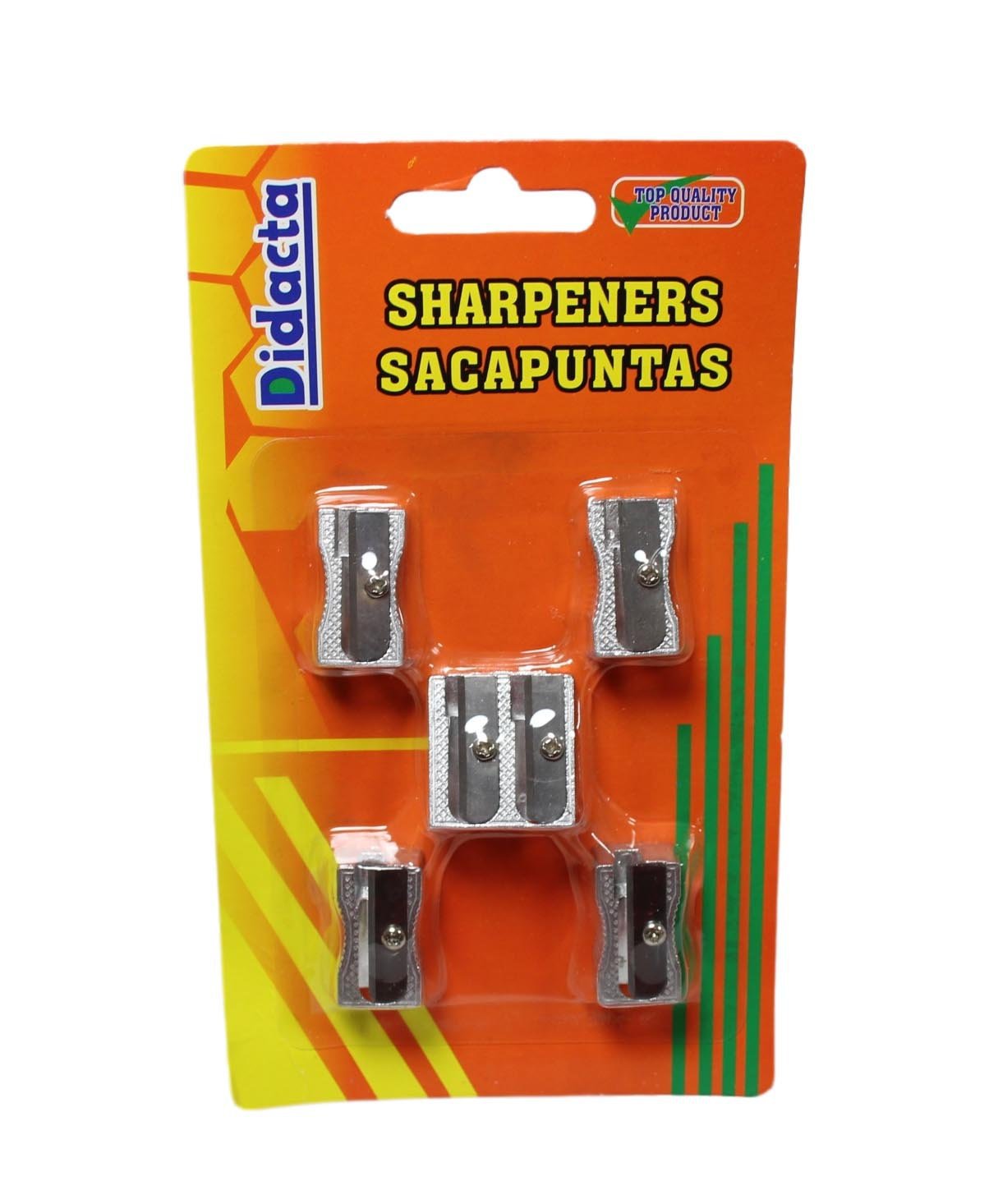 High Quality Steel Pencil Sharpeners School Home Use 5 Pack Sharpeners 5645 (Large Letter Rate)