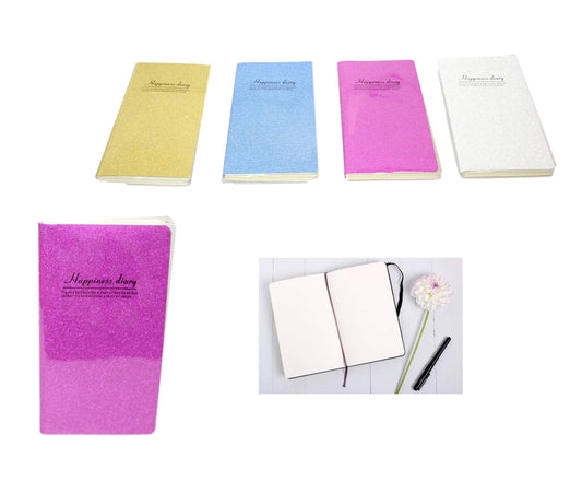 Happiness Notebook Diary 17.5 x 10 cm Assorted Colours 5719 (Large Letter Rate)