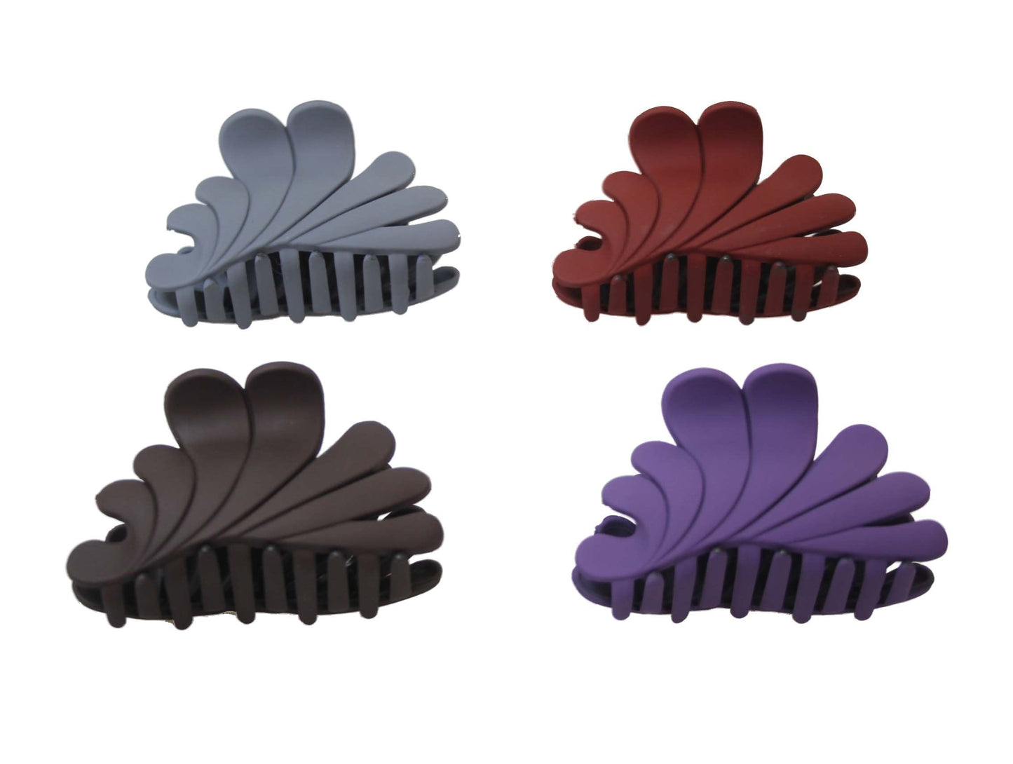 Ladies Butterfly Style Plastic Hair Clips 4 Colours 8cm 5985 (Parcel Rate)