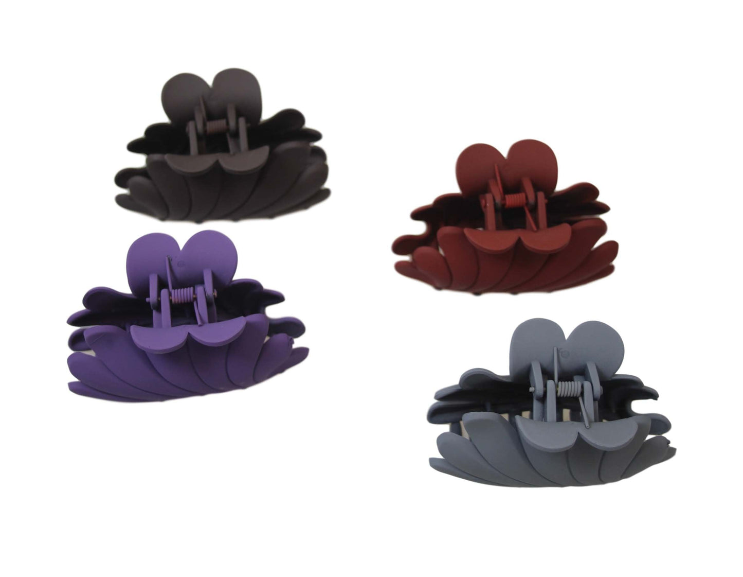 Ladies Butterfly Style Plastic Hair Clips 4 Colours 8cm 5985 (Parcel Rate)