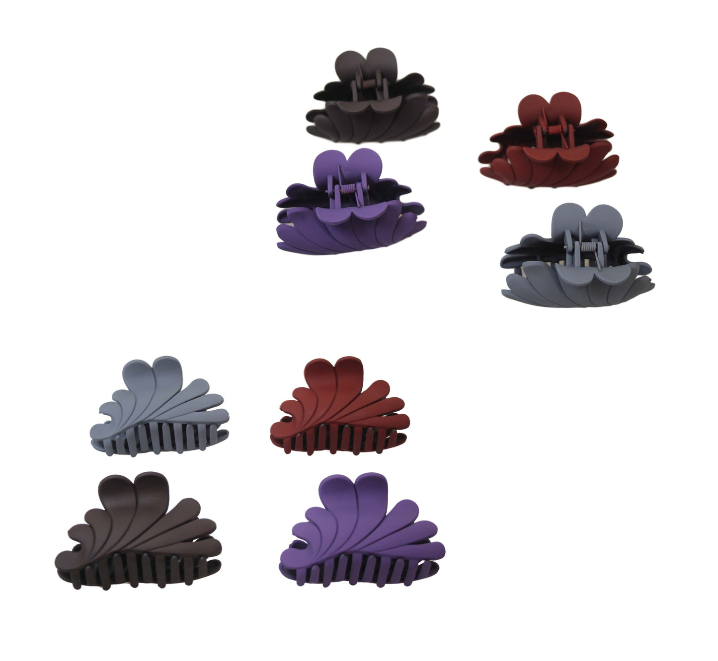 Ladies Butterfly Style Plastic Hair Clips 4 Colours 8cm 5985 (Parcel Rate)