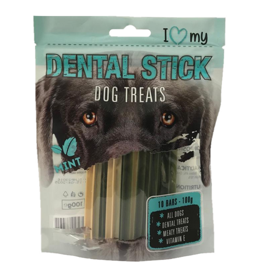 Pet Dog Treats Dental Sticks Mint 100g 77091 (Parcel Rate)