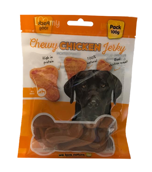 Pet Dog Treats Chewy Chicken Jerky 100g 77855 (Parcel Rate)