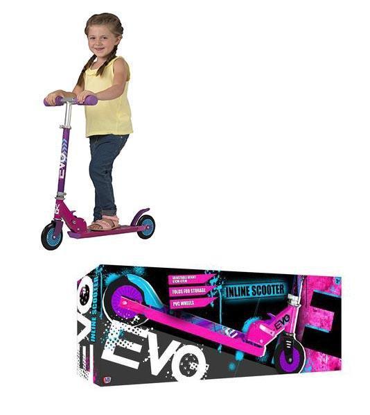 Girls EVO Inline Scooter Fun Outdoor Riding 1436843 (Parcel Rate)