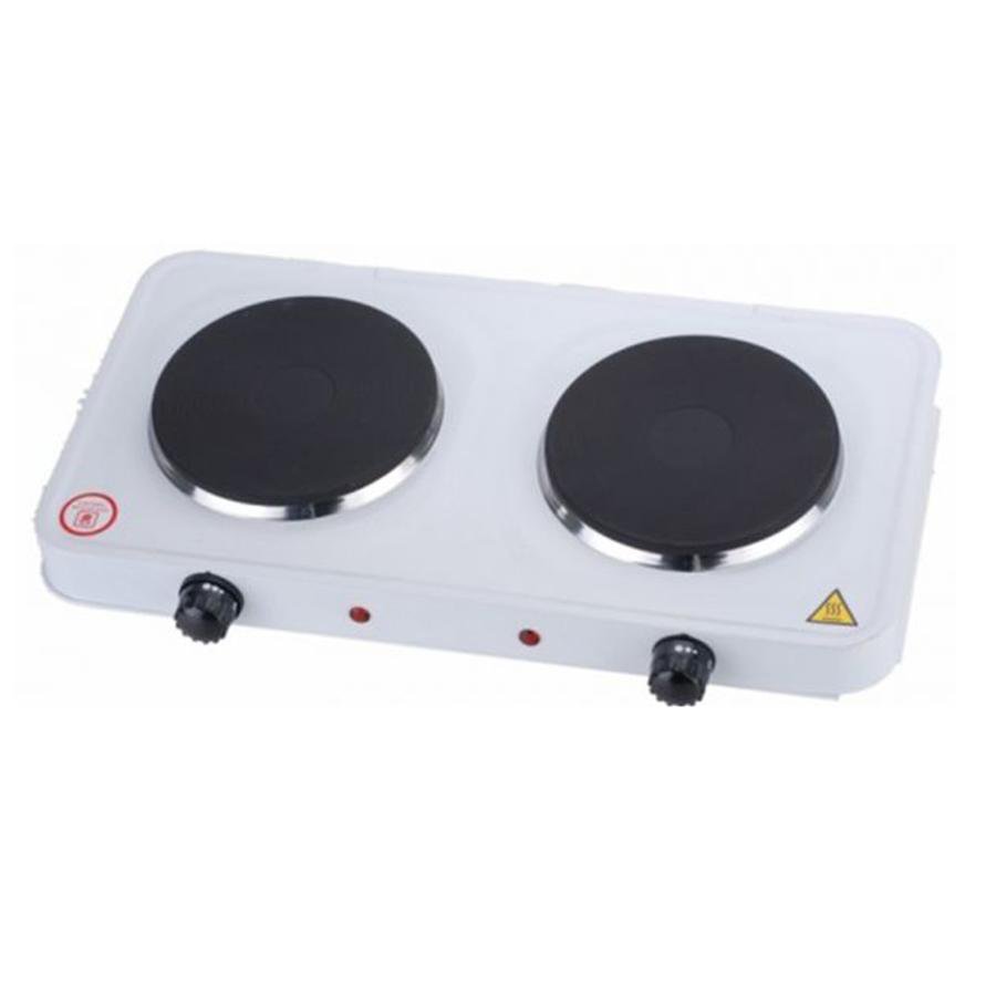 220-240-50-60HZ 2500W Electric Hob Double Ring Hot Plate Powerful Portable Cooker 1548 (Parcel Rate)