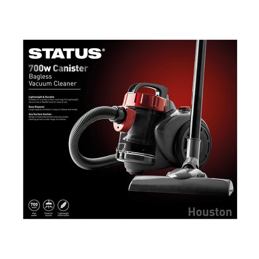 Houston Canister Bagless Vacuum Cleaner Hoover 700W HOUSTON1PKB A (Big Parcel Rate)
