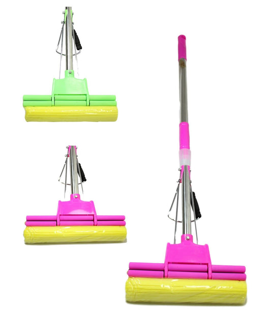 Expandable Squeeze Yellow Cleaning Sponge Mop Assorted Colours 0721  A (Big Parcel Rate)