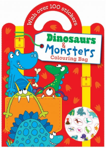 Childrens Fun Activity Colouring Bag With Over 100 Stickers 2 Designs P2595 A (Parcel Rate)