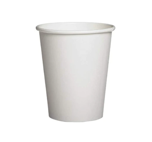 Disposable Paper Drinking Cups Pack of 50 8oz White SK28075 (Parcel Rate)