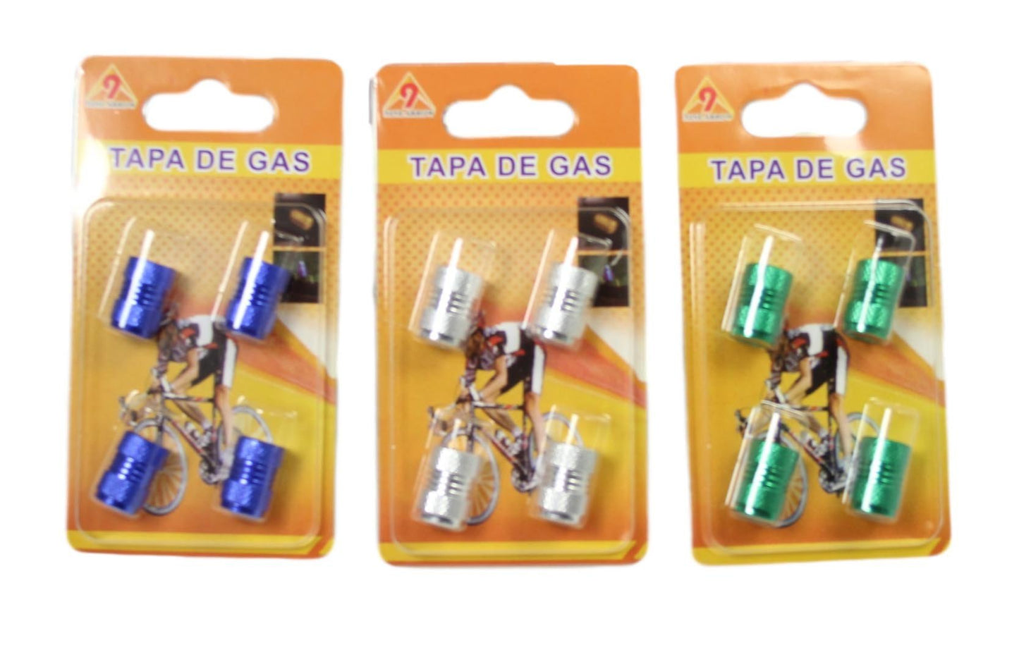 Bike Bicycle Metal Screw On Gas Caps Pack of 4 Assorted Colours 1847 (Large Letter Rate)