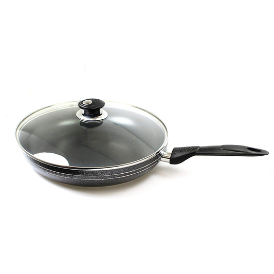 Una Non Stick Frying Pan With Lid 28cm Ind Base 2763 (Parcel Rate)