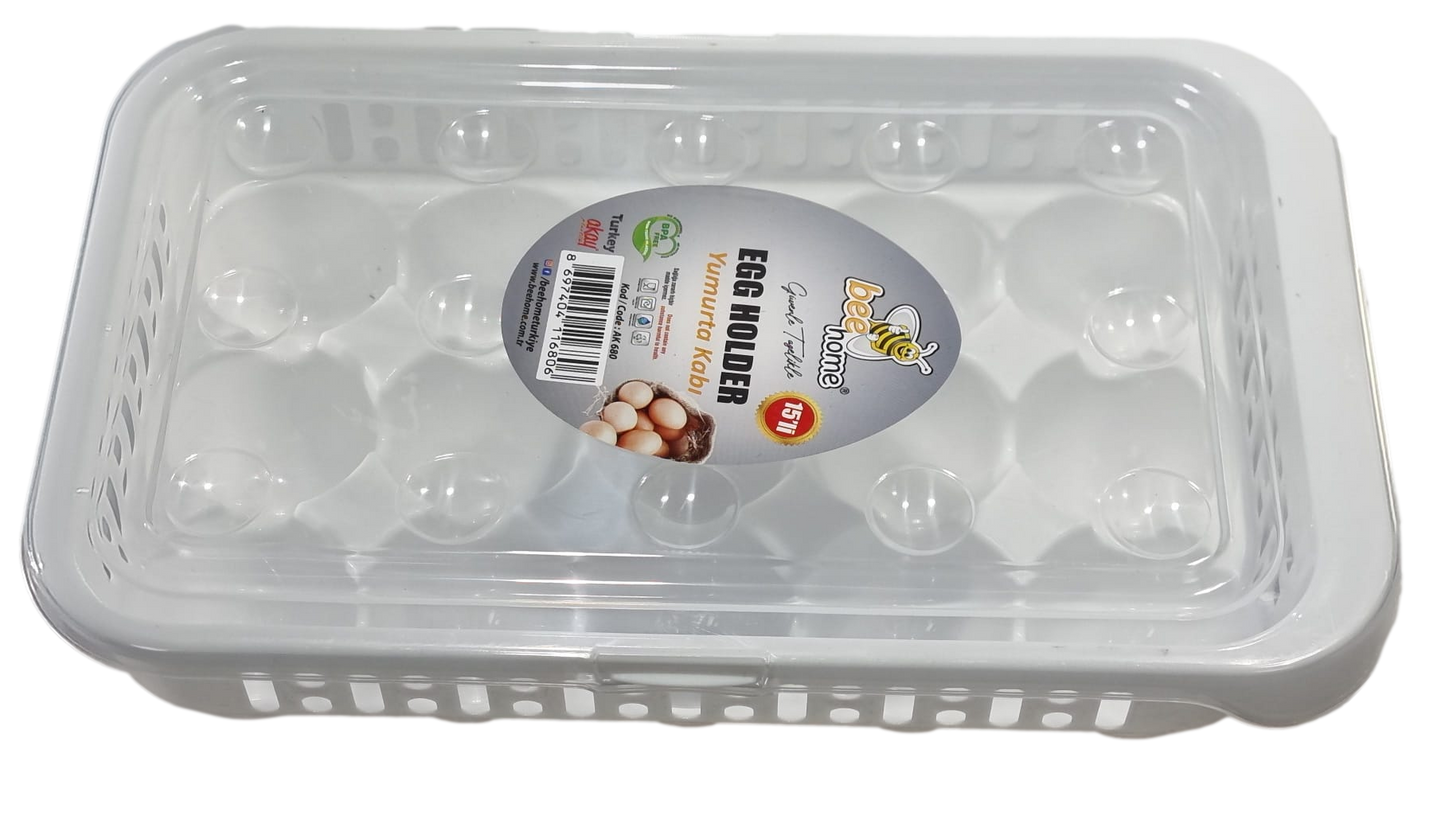 Egg Storage Container With Lid Holds Upto 15 Eggs AK680 (Parcel Rate)