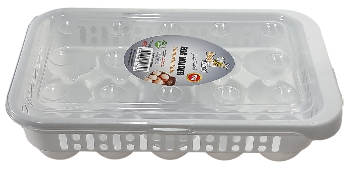 Egg Storage Container With Lid Holds Upto 15 Eggs AK680 (Parcel Rate)