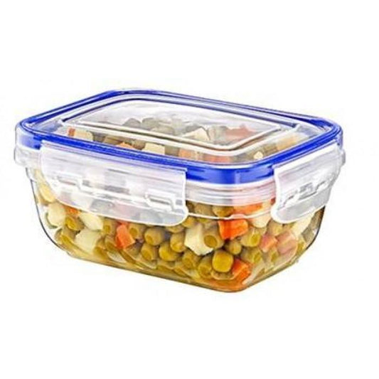 Rectangular Clear Plastic Food Storage Container with Sealing Lid 1400ml D30113 (Parcel Rate)