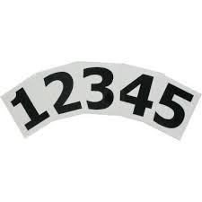 Self Adhesive Numbers 1,2,3,4,5 Large 70mm x 85mm 6869 / 0454 (Large Letter Rate)