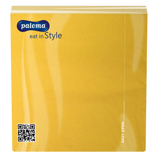 Paloma Paper Napkins 30 x 30 cm Pack of 100 Yellow 30YE100 (Parcel Rate)