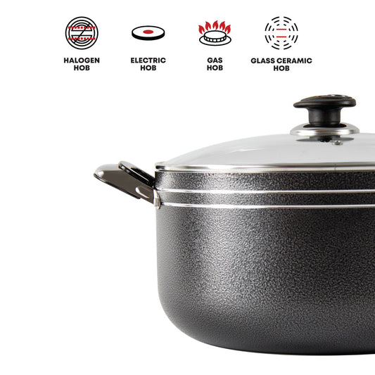 Una Non-stick Athena Stockpot Set of 5 18-20-22-24-26cm 2733 (Big Parcel Rate)