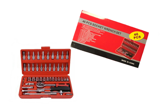 Metal Socket Wrench Set of 46 7507 (Parcel Rate)