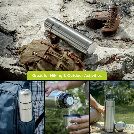 Stainless Steel Vacuum Thermos Bottle Flask 1000ml RF9782 (Parcel Rate)