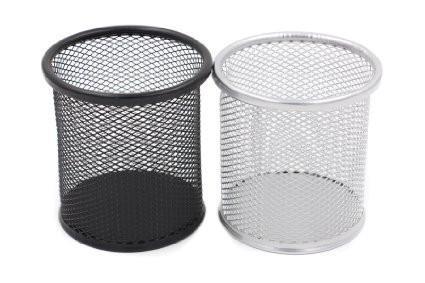 Round Metal Mesh Pencil Holder Assorted Colours (Parcel Rate)