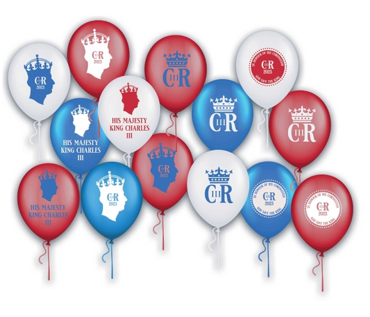 Coronation "His Majesty King Charles III" King Charles III Balloons Pack of 16 821606 (Letter Rate)