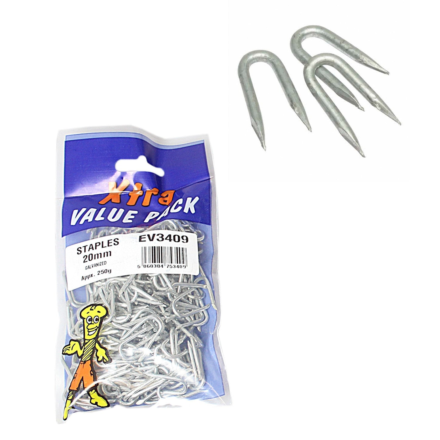 20mm Galvanised Staples Xtra Value Diy 53400 (Large Letter Rate)