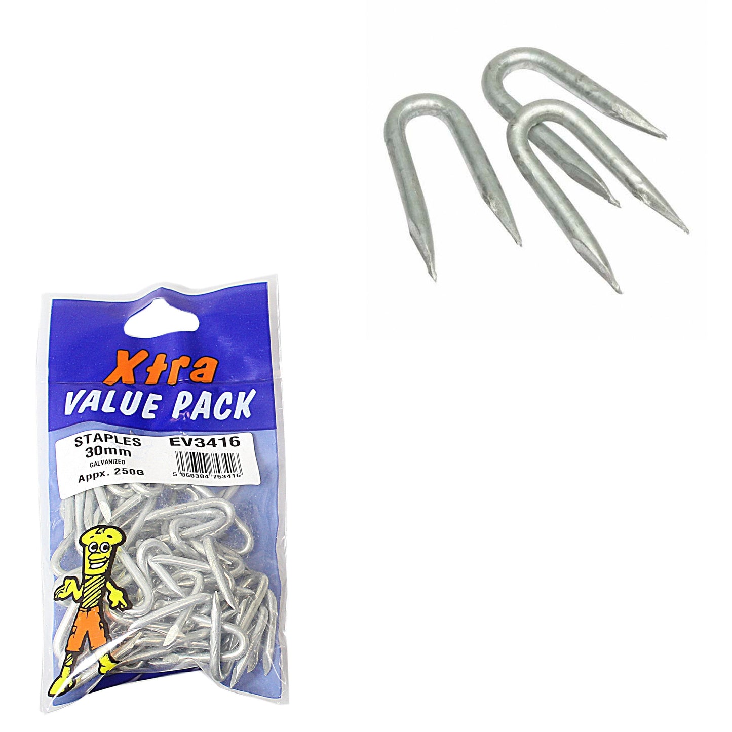 30mm Galvanised Staples 250g Xtra Value Diy 3416 (Large Letter Rate)