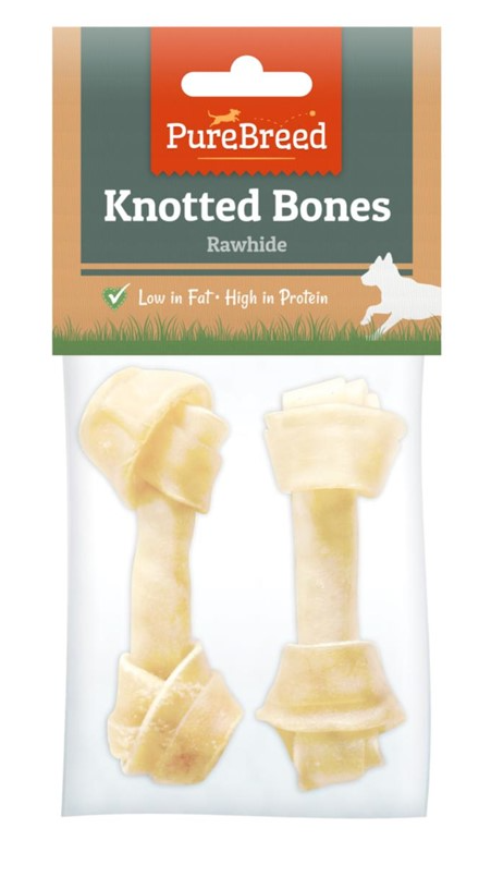 Pet Dog Treats Knotted Bones 2 Pack 311967 (Parcel Rate)