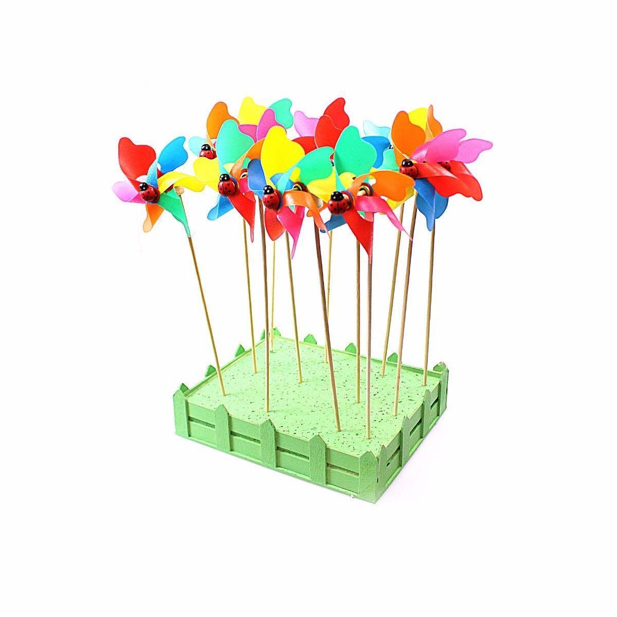 Plastic Colourful Windmill Pinwheel Wind Spinner x 1 Outdoor Garden Party Decor 2117 (Parcel Rate)