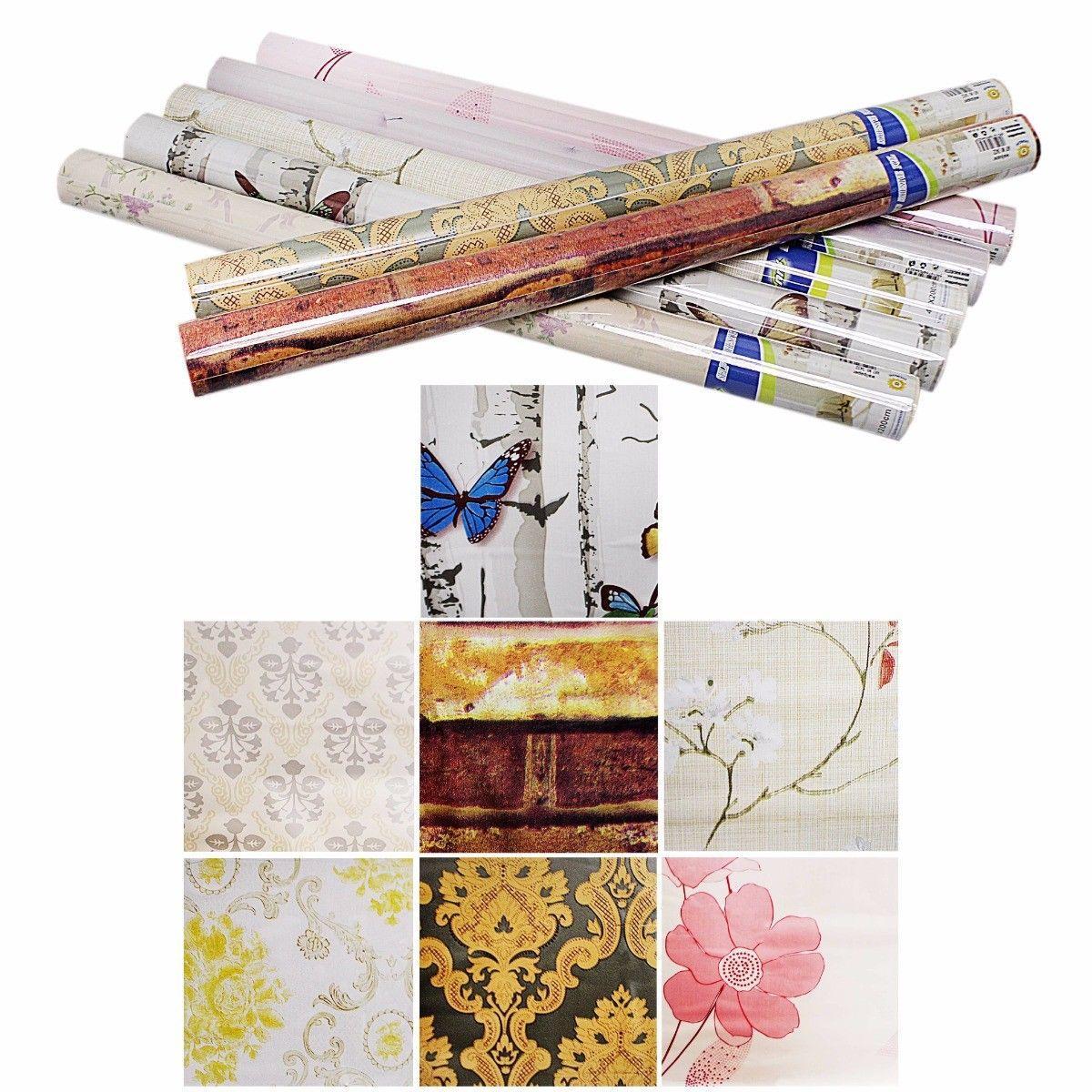Self Adhesive High Quality Wallpaper Assorted Designs 45cm x 200cm 3432 (Parcel Rate)