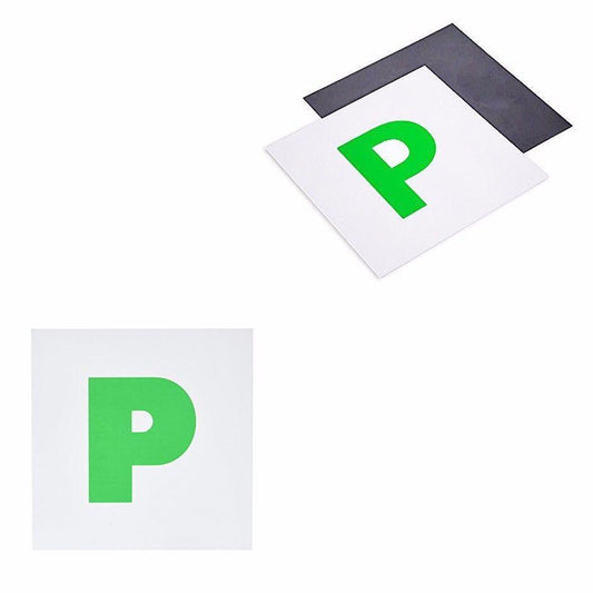 Green 'P' Passing Magnetic Plate Car Accessory Pack Of 2  4901 (Large Letter Rate)