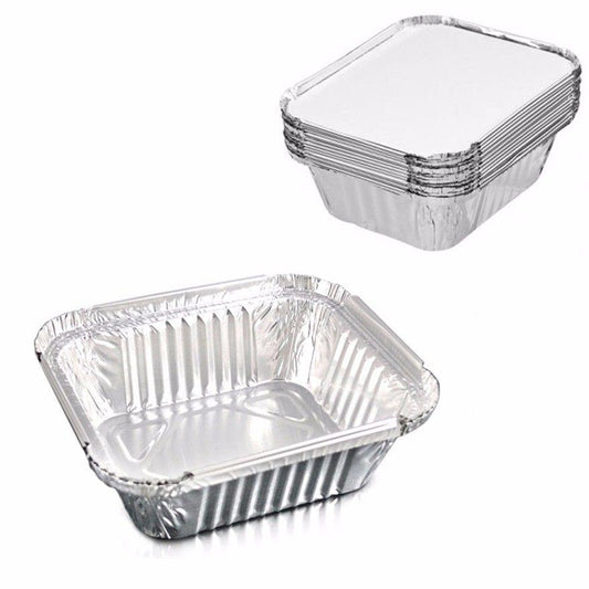 Aluminium Foil Food Containers 12.5 x 10 x 4 cm Pack of 10 SK9017 (Parcel Rate)