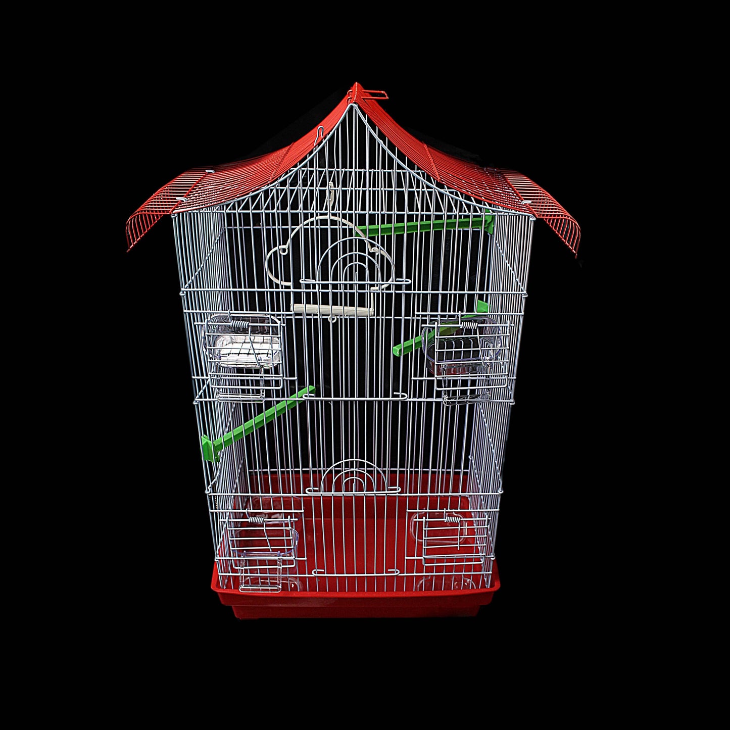 Metal Indoor Bird Parrot Pet Cage With Water Feeder 57 x 40 cm Assorted Colours 0084 A  (Big Parcel Rate)