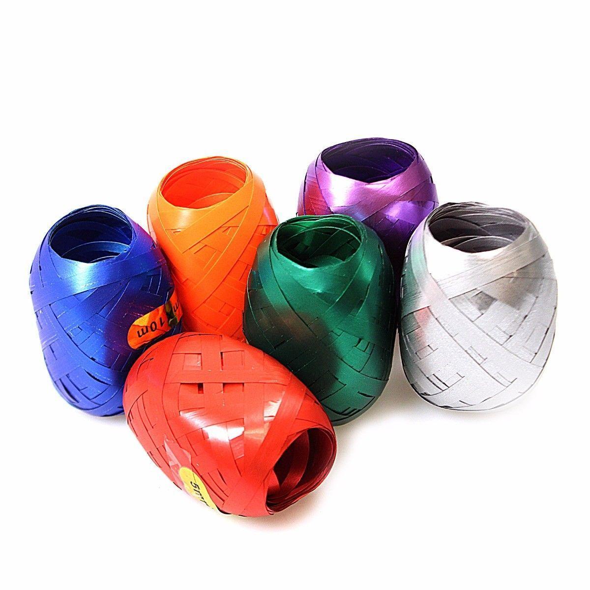 Christmas Gift Wrap Curling Ribbon 5mm x 10m Pack of 6 Assorted Colours 2711 (Parcel Rate)